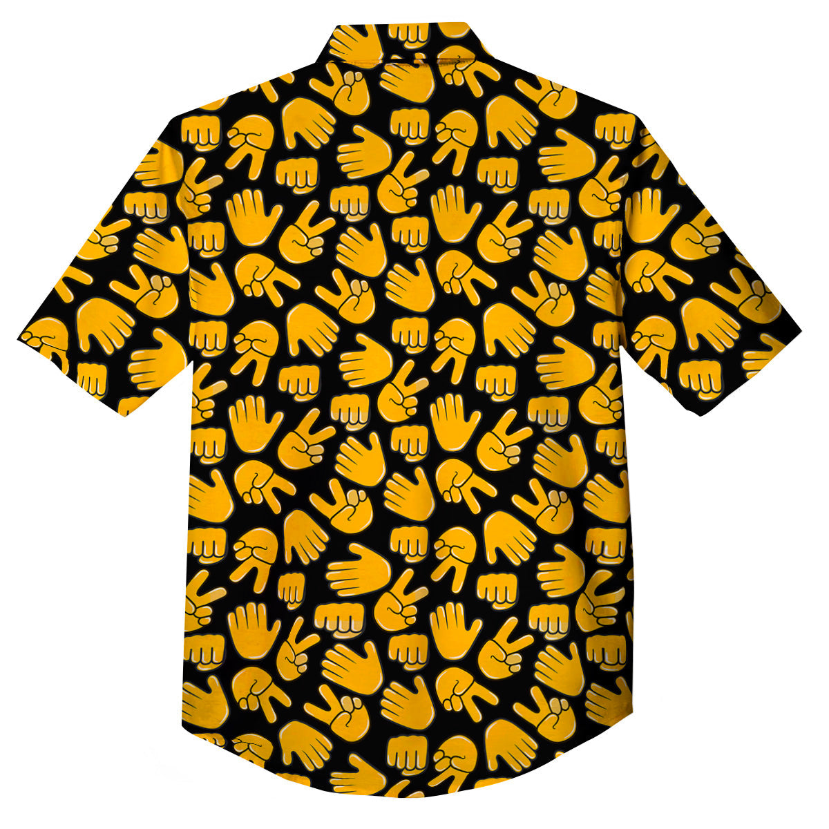 Scissors Paper Rock Emoji Print Pattern Button Up Shirt-grizzshop