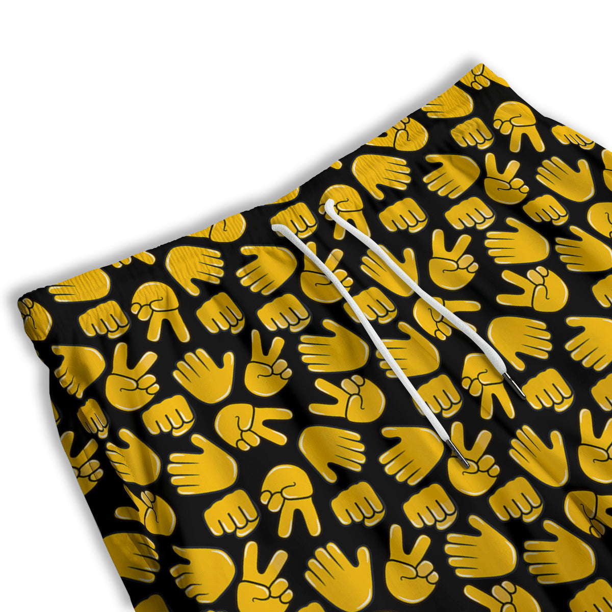Scissors Paper Rock Emoji Print Pattern Men's Athletic Shorts