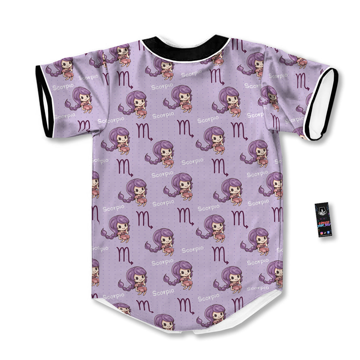 Scorpio Cute Cartoon Print Pattern Baseball Jersey-grizzshop