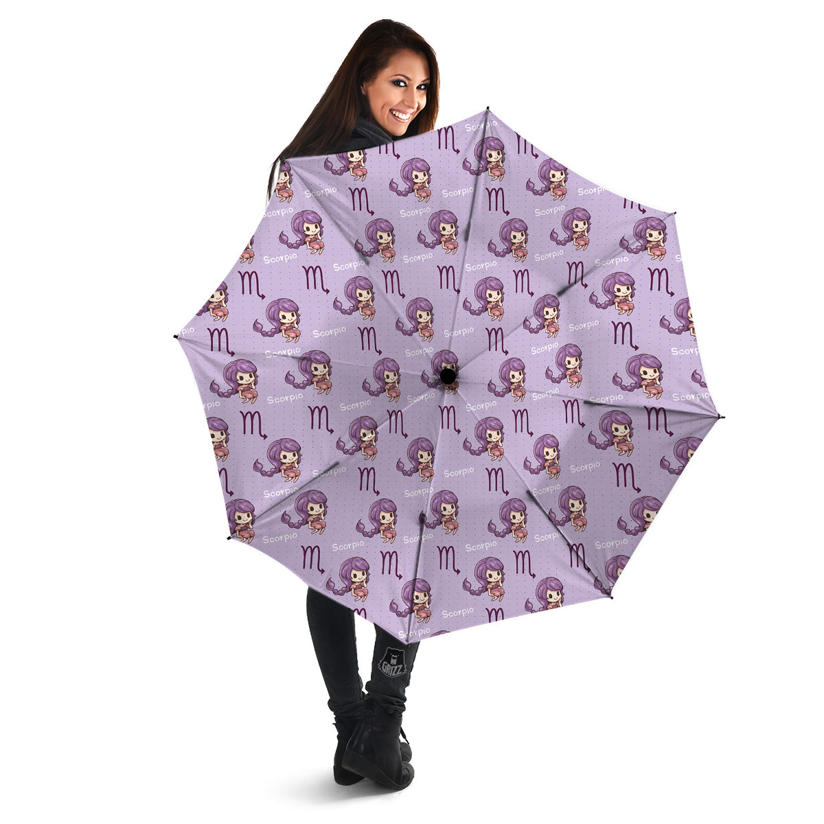Scorpio Cute Cartoon Print Pattern Umbrella-grizzshop