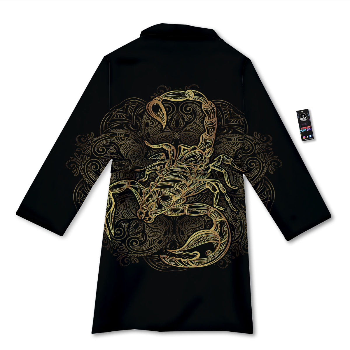 Scorpio Gold Print Bathrobe-grizzshop