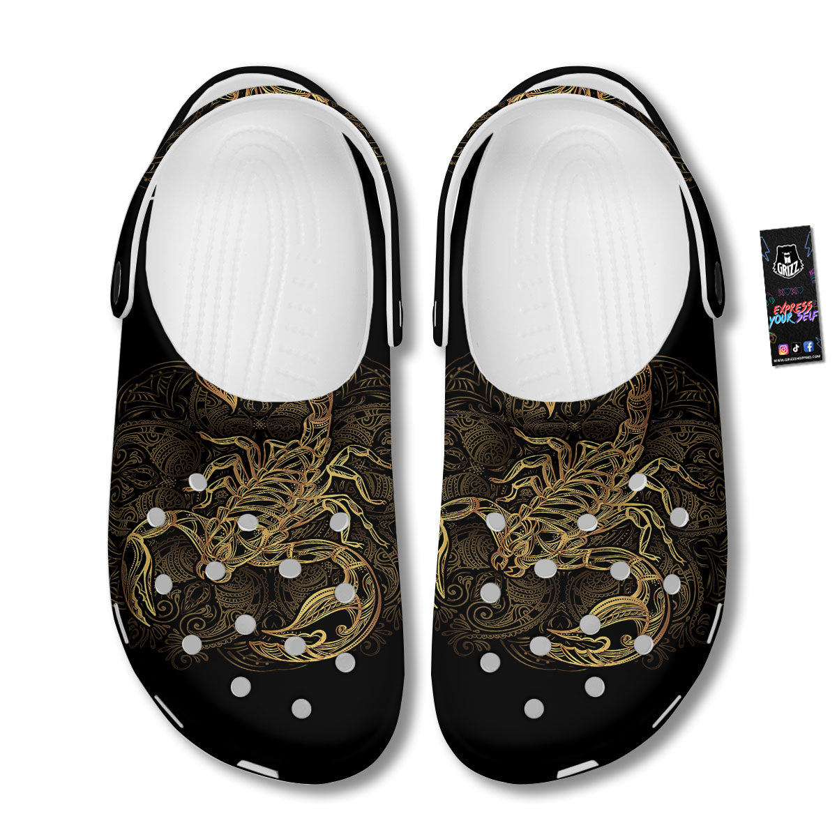 Scorpio Gold Print Clog-grizzshop
