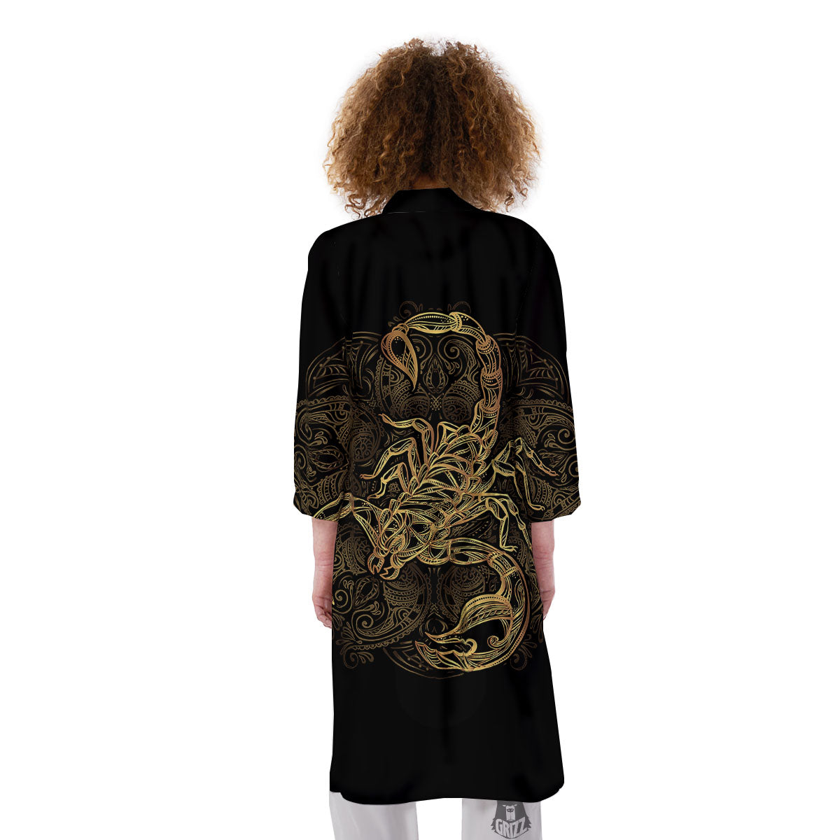 Scorpio Gold Print Kimono-grizzshop