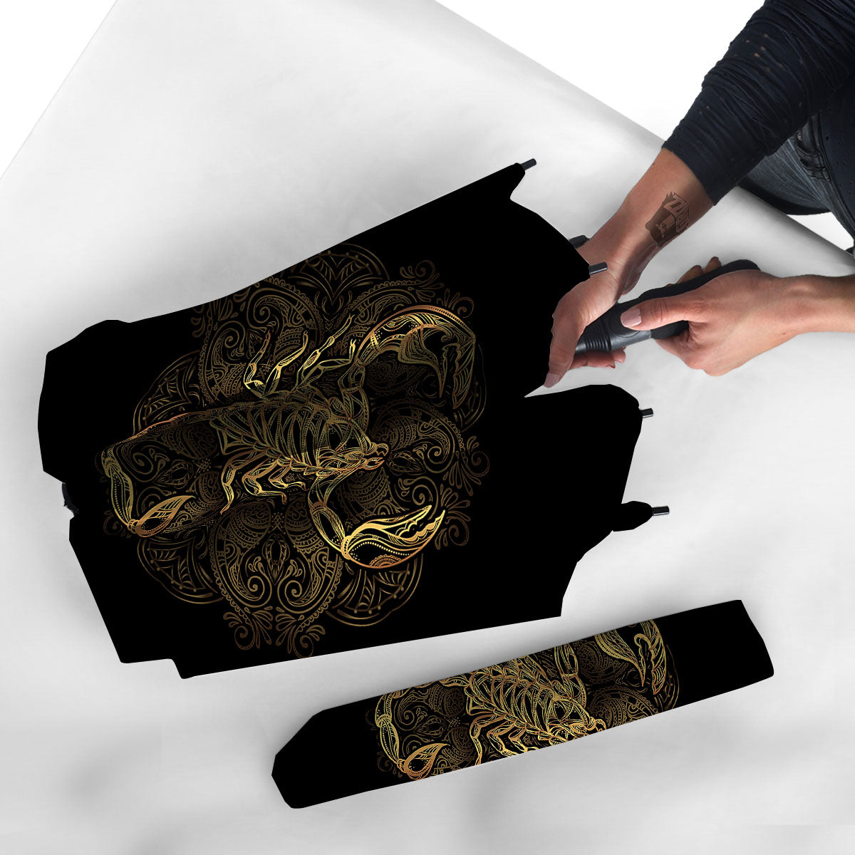 Scorpio Gold Print Umbrella-grizzshop