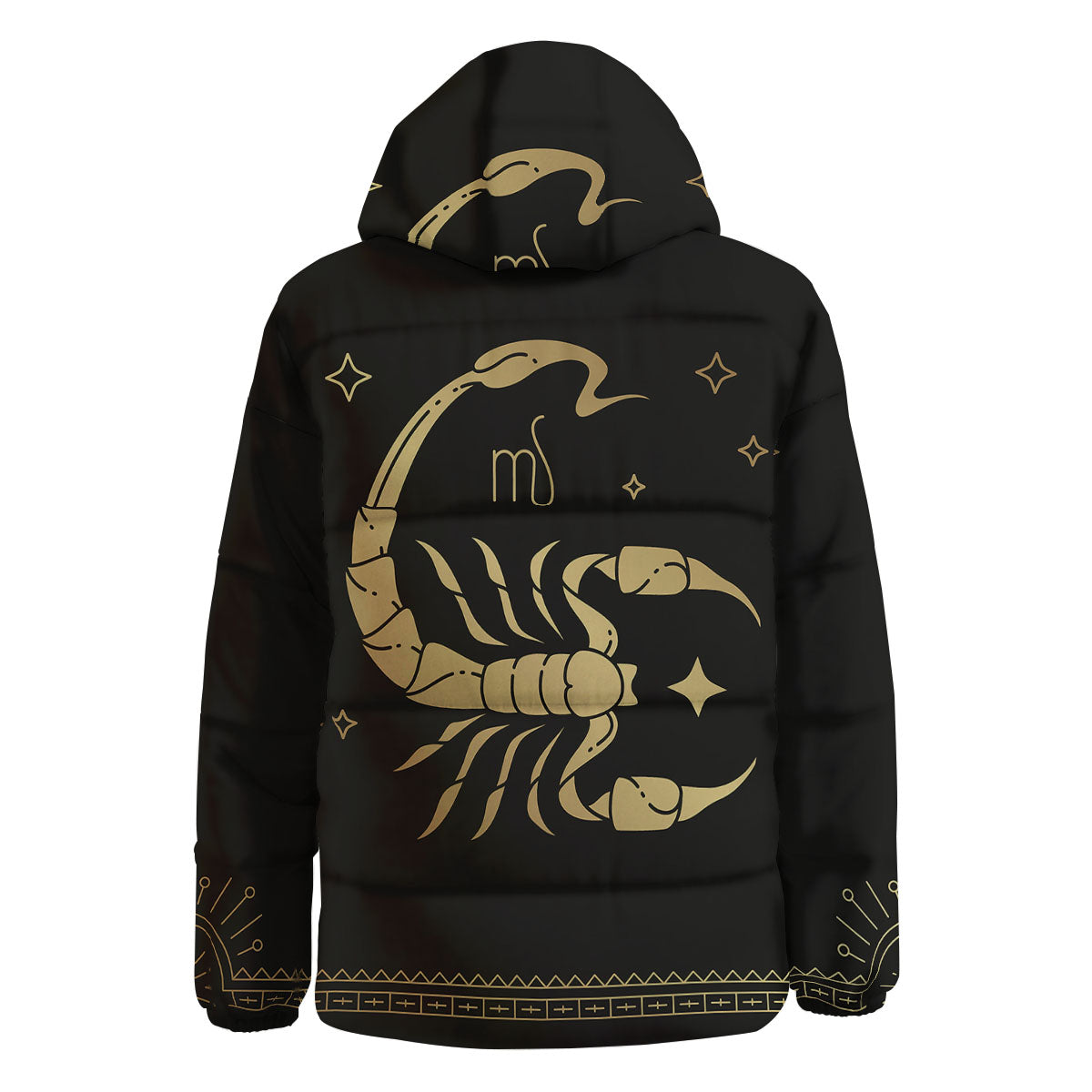 Scorpio Sign Astrological Print Down Jacket-grizzshop