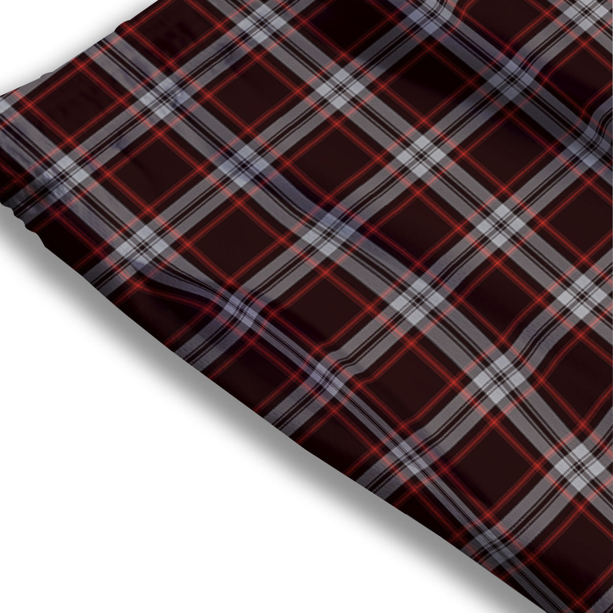 Scottish Plaid Grey Black And Red Print Mesh Shorts