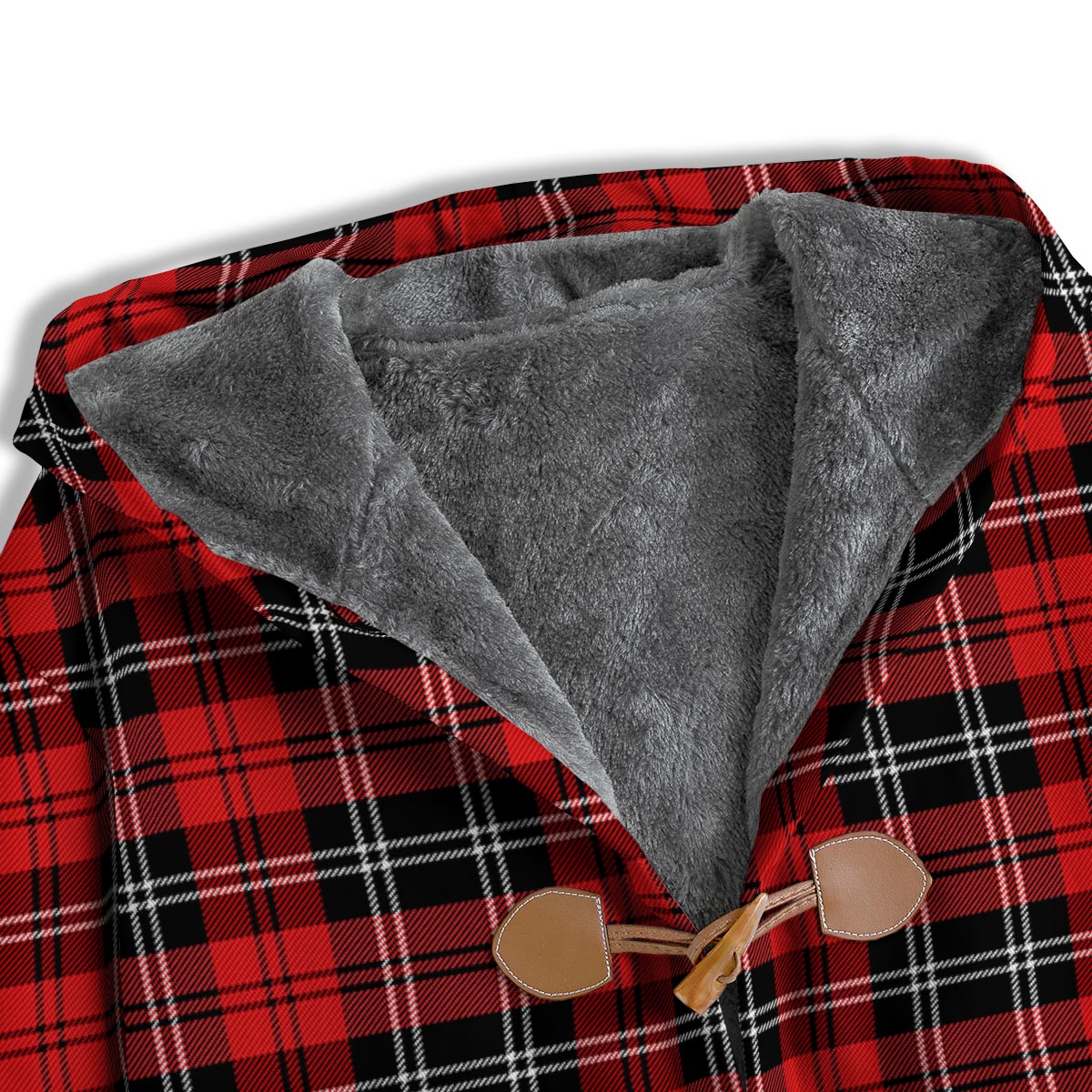 Scottish Plaid Red Black And White Print Pattern Men's Windbreaker Jacket-grizzshop