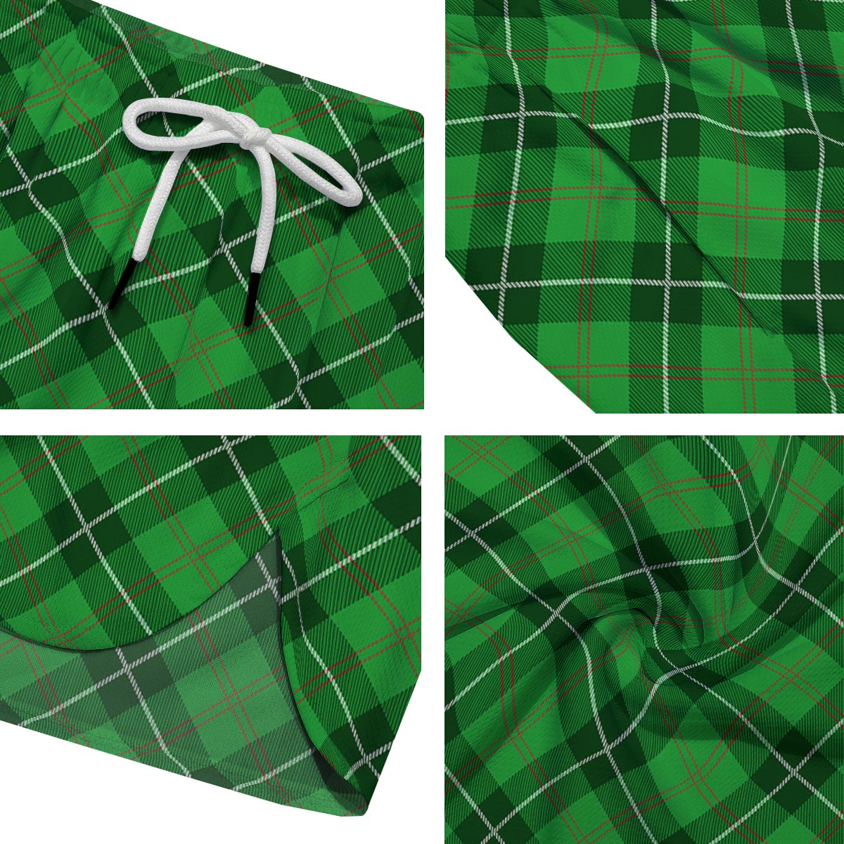 Scottish Plaid Saint Patrick's Day Print Pattern Men's Running Shorts-grizzshop