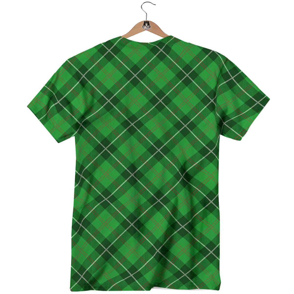 Scottish Plaid Saint Patrick's Day Print Pattern T-Shirt-grizzshop