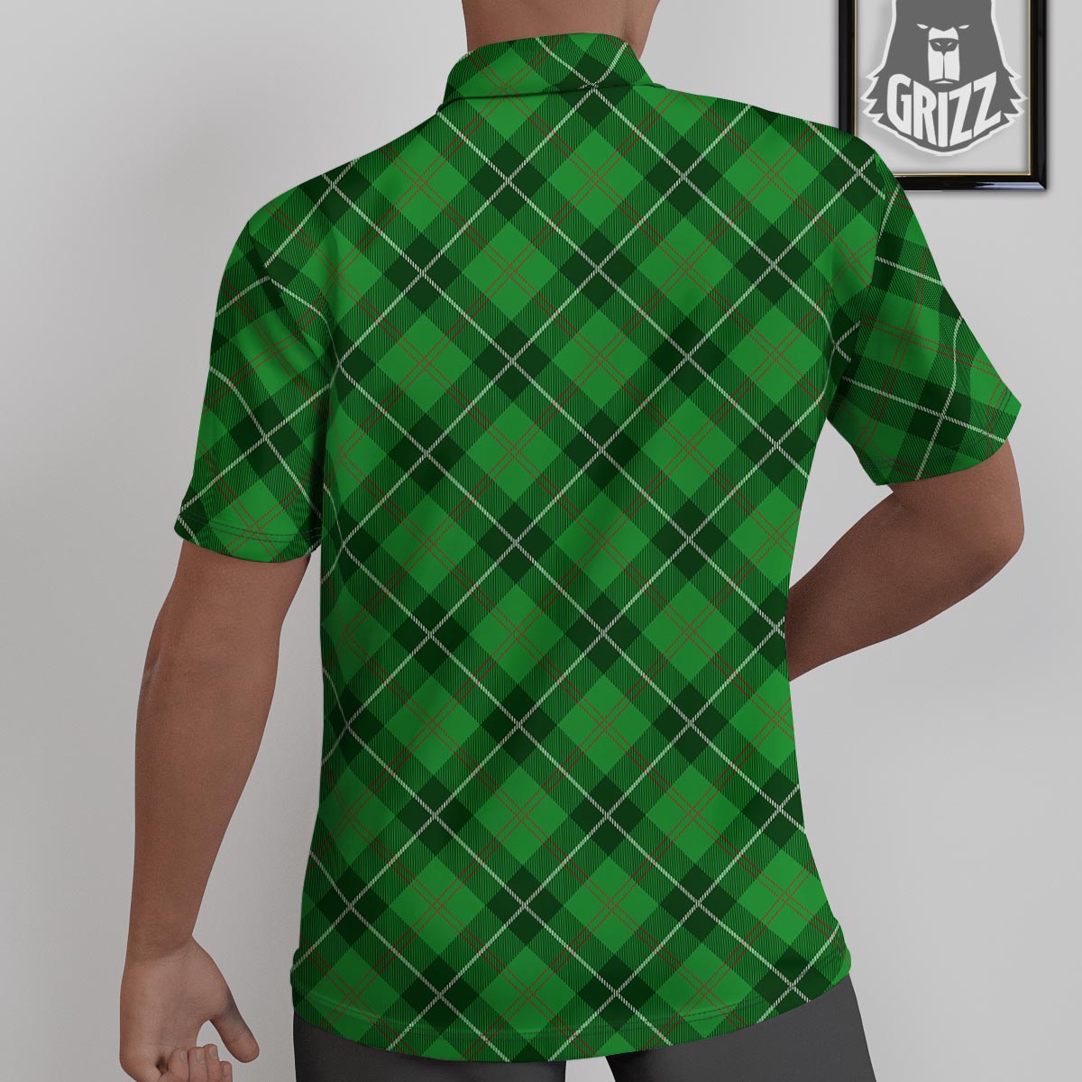 Scottish Plaid Saint Patrick's Day Print Pattern Untucked Shirts-grizzshop