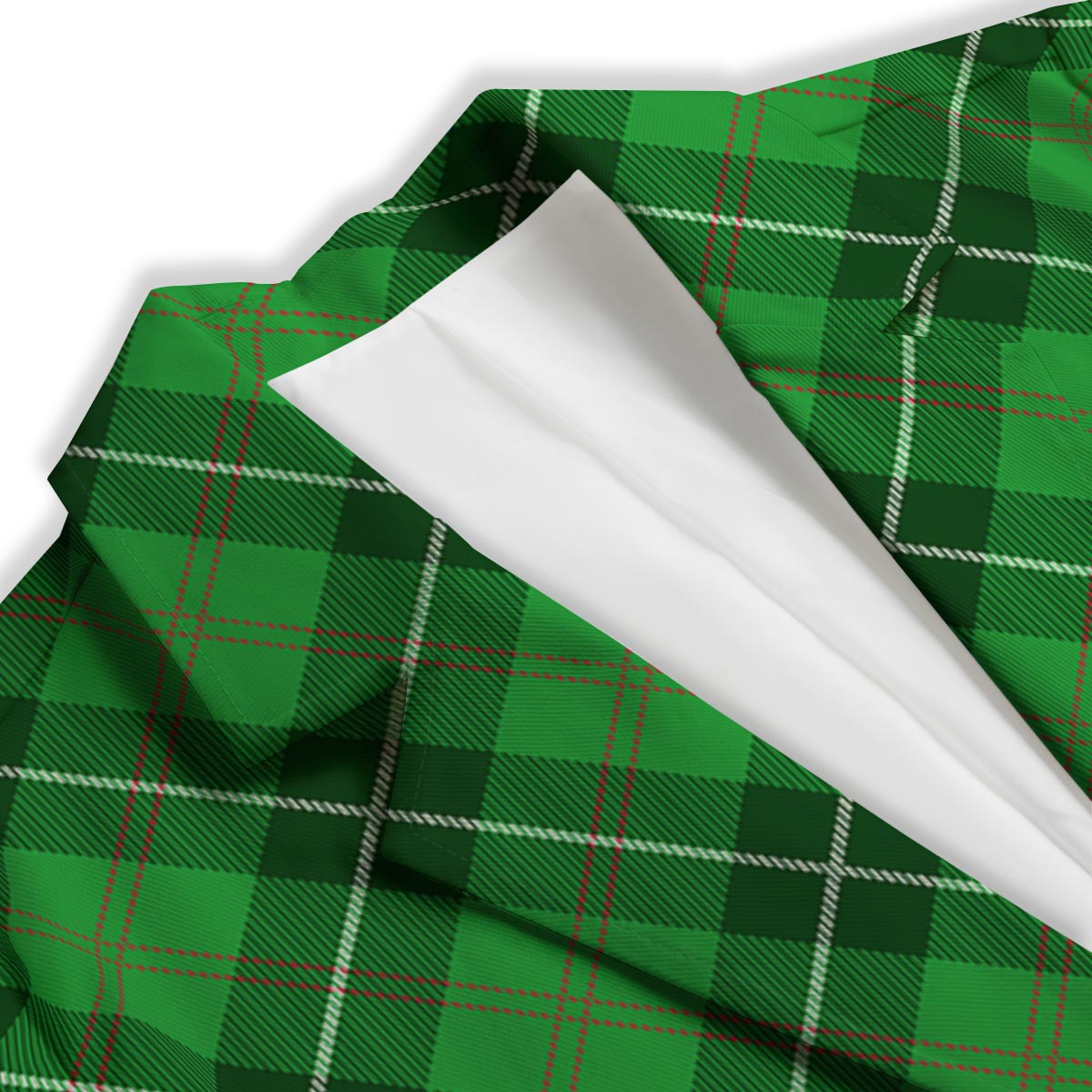 Scottish Plaid Saint Patrick's Day Print Pattern Women's Blazer-grizzshop