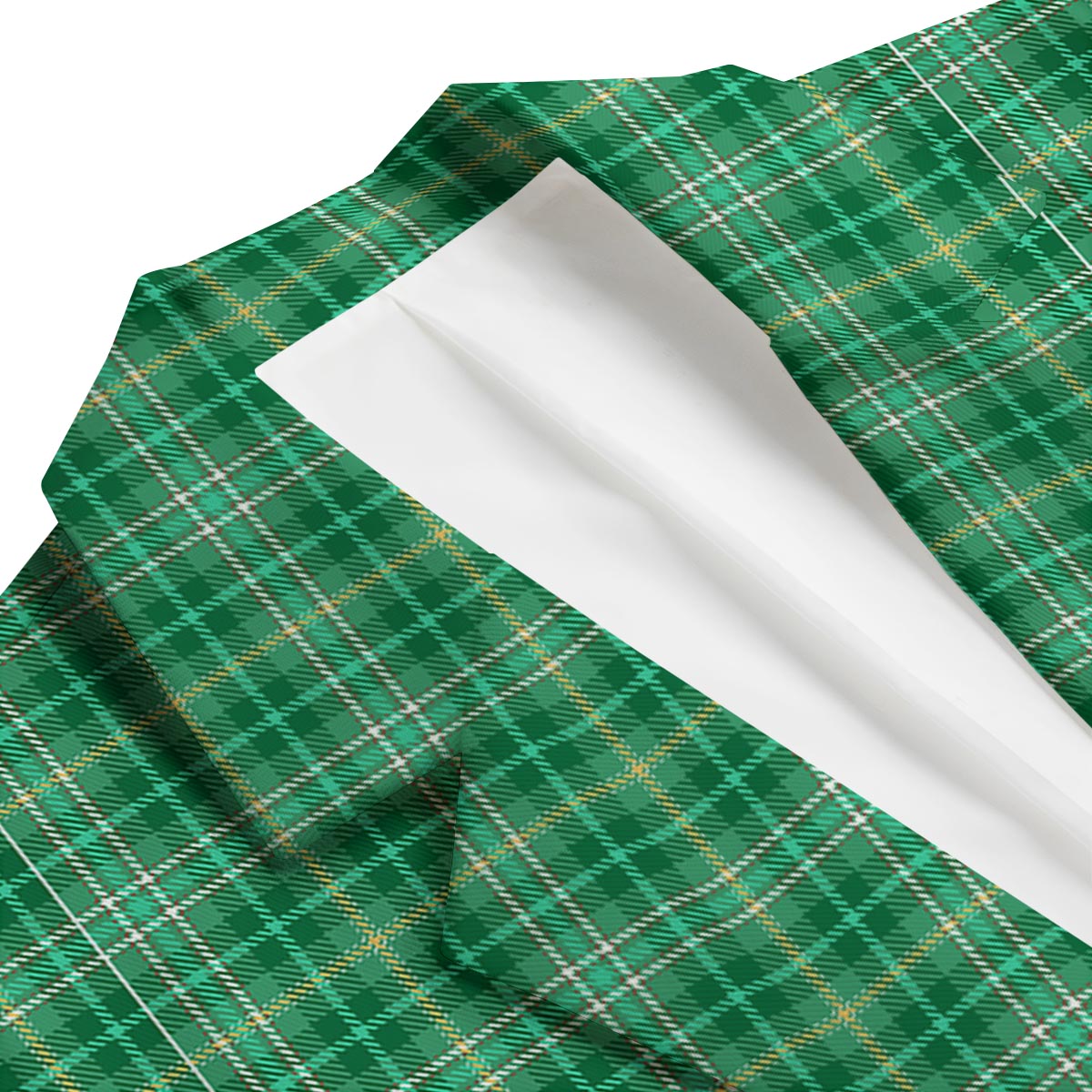 Scottish Plaid St. Patrick's Day Print Pattern Men's Blazer-grizzshop