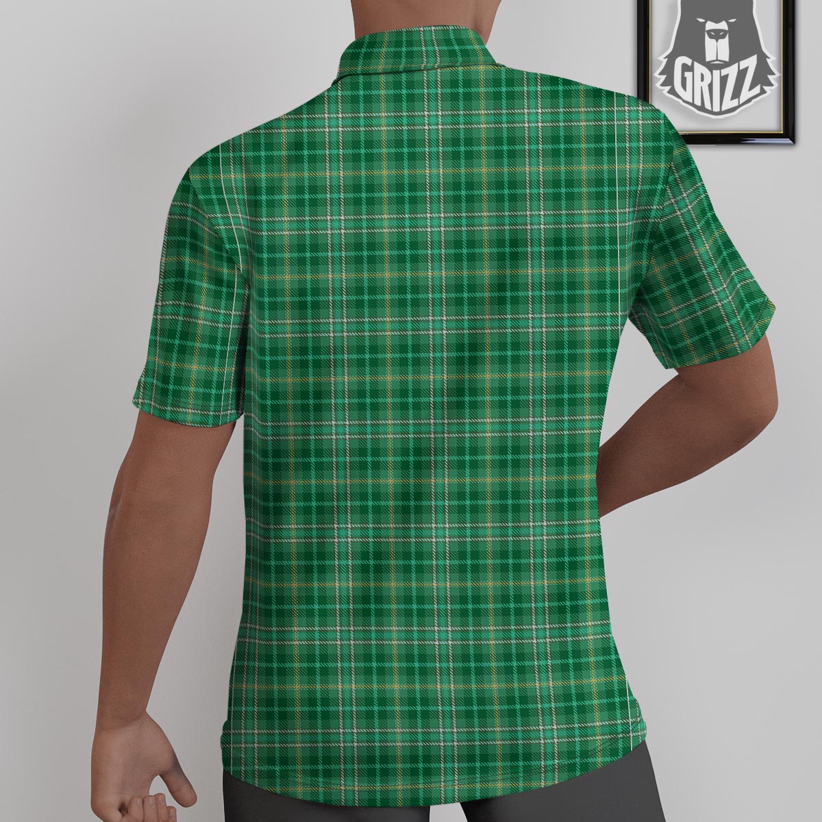 Scottish Plaid St. Patrick's Day Print Pattern Untucked Shirts-grizzshop