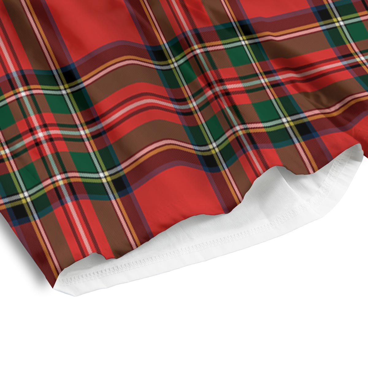Scottish Stewart Tartan Print Pattern Men's Athletic Shorts