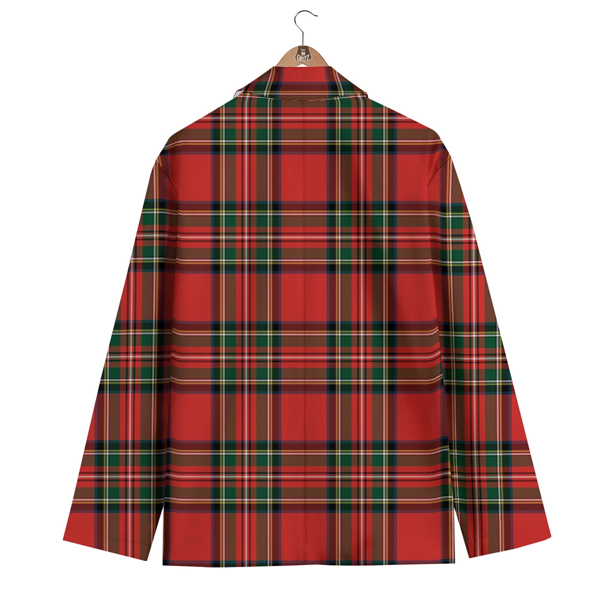 Scottish Stewart Tartan Print Pattern Men's Blazer-grizzshop