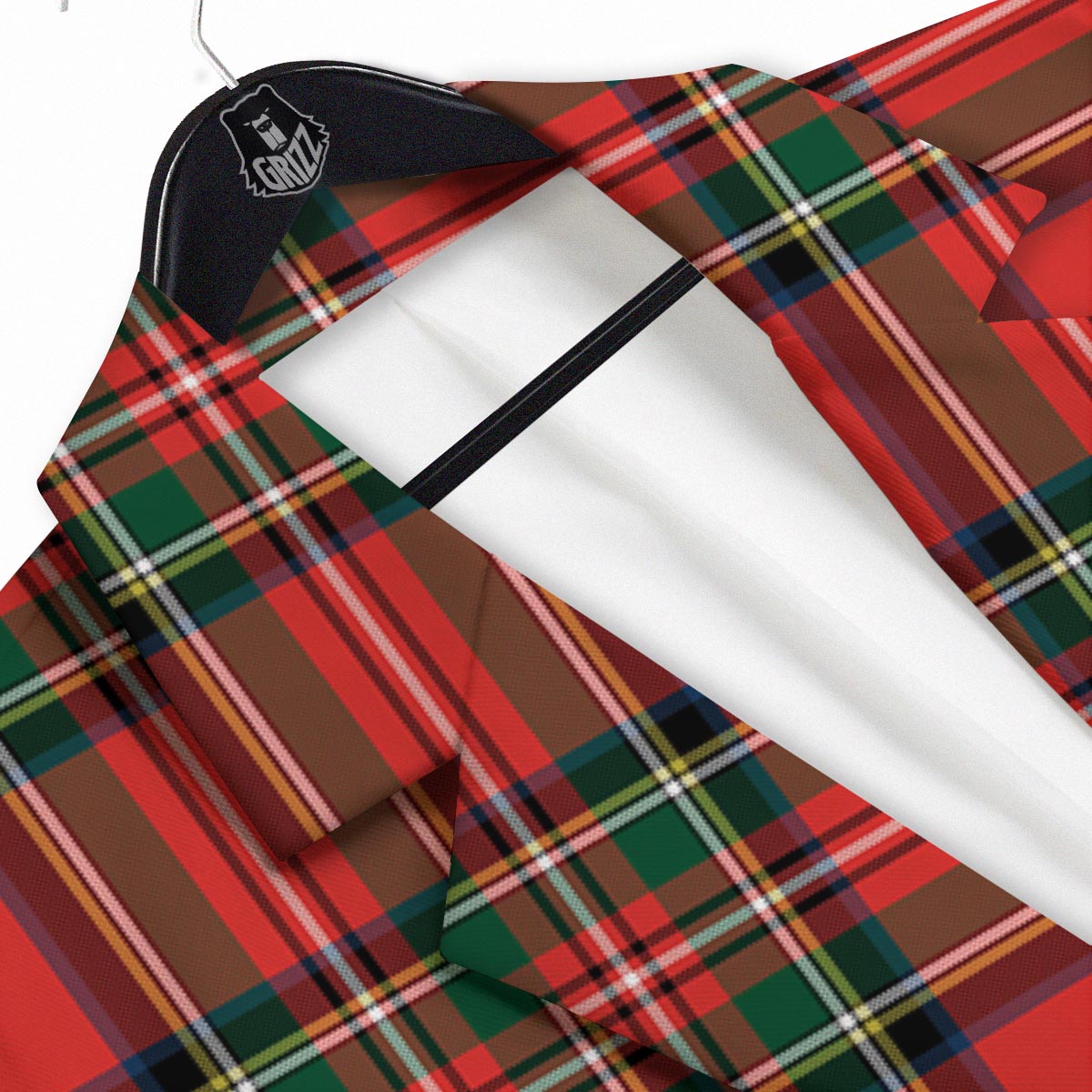 Scottish Stewart Tartan Print Pattern Men's Sport Coat-grizzshop