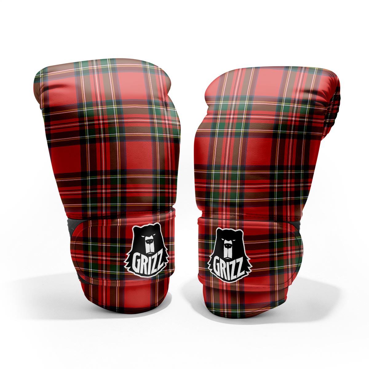 Scottish Stewart Tartan Print Pattern Pro Boxing Glove