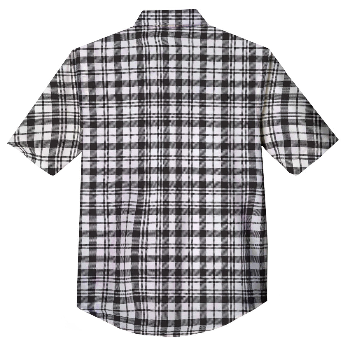Scottish Tartan Black Watch Print Button Up Shirt-grizzshop