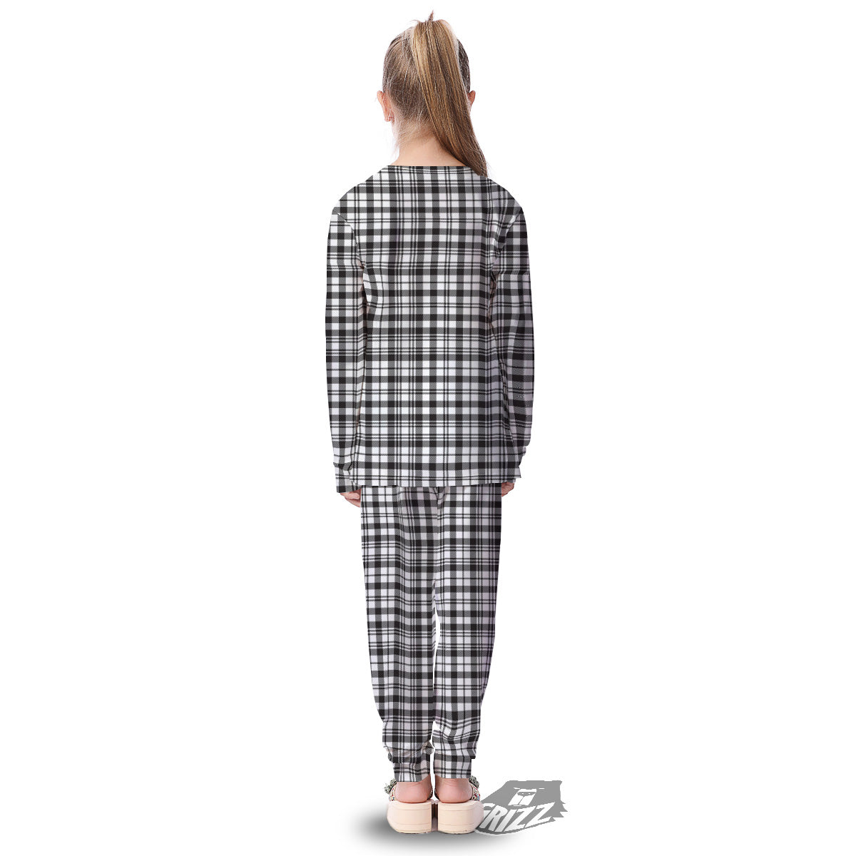 Scottish Tartan Black Watch Print Kid's Pajamas-grizzshop