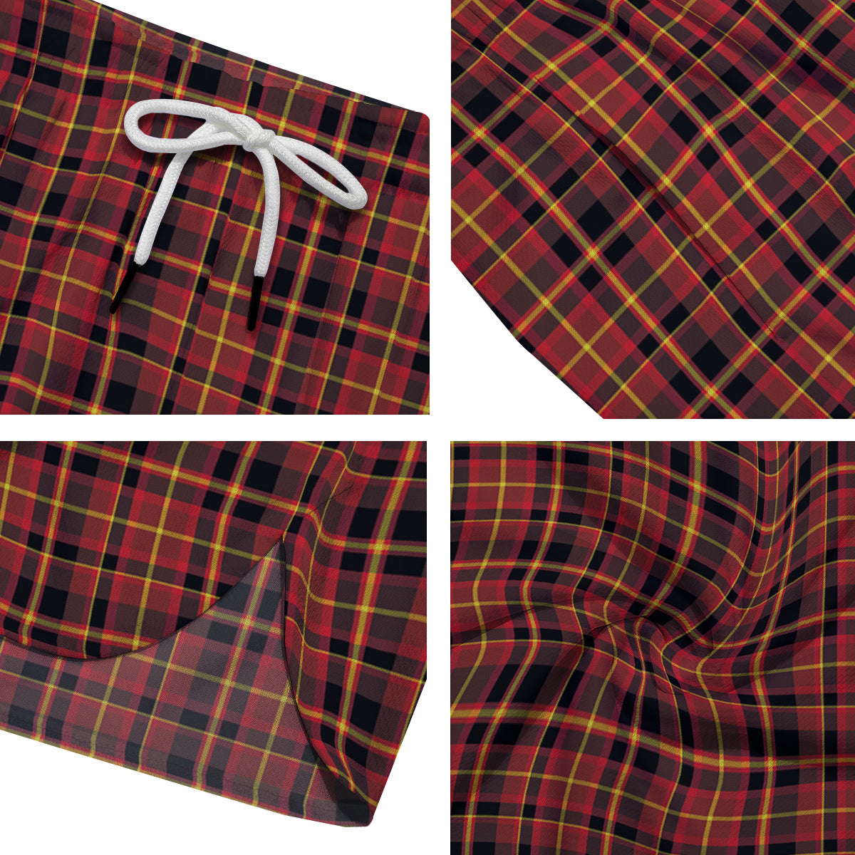 Scottish Tartan Clan Wallace Print Men's Running Shorts-grizzshop