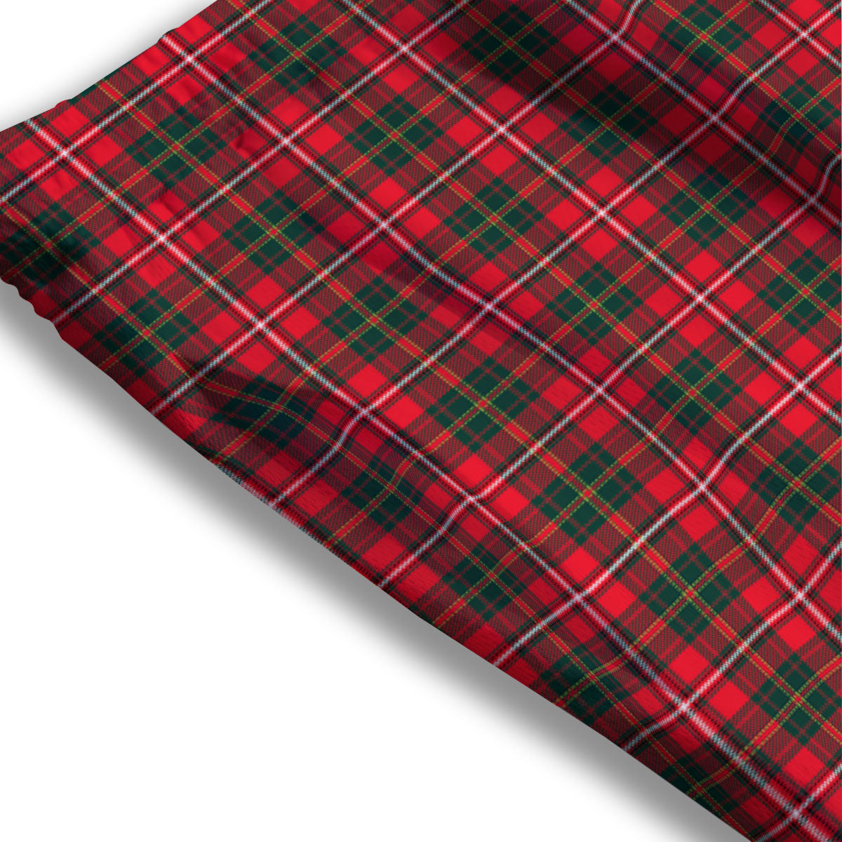 Scottish Tartan Green And Red Print Mesh Shorts