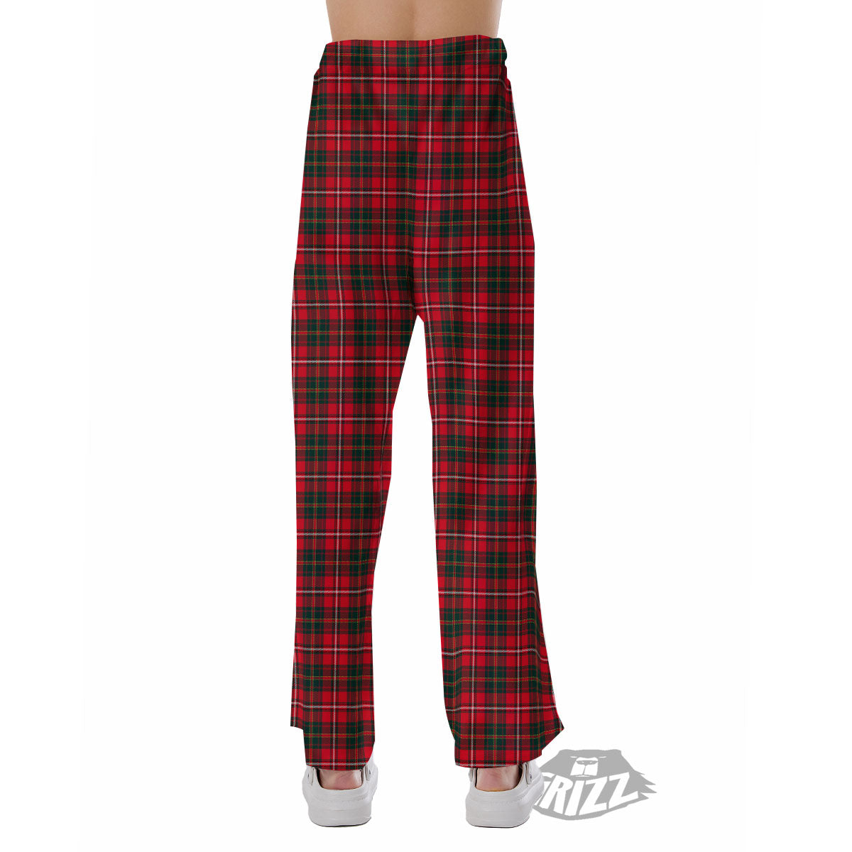 Scottish Tartan Green And Red Print Pajama Pants-grizzshop