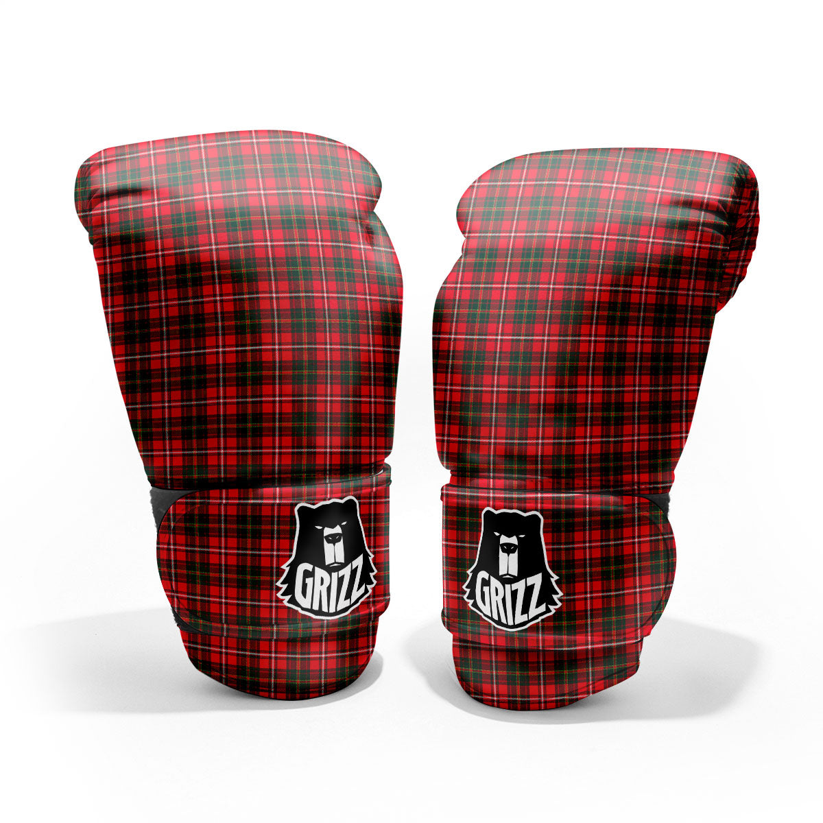 Scottish Tartan Green And Red Print Pro Boxing Glove