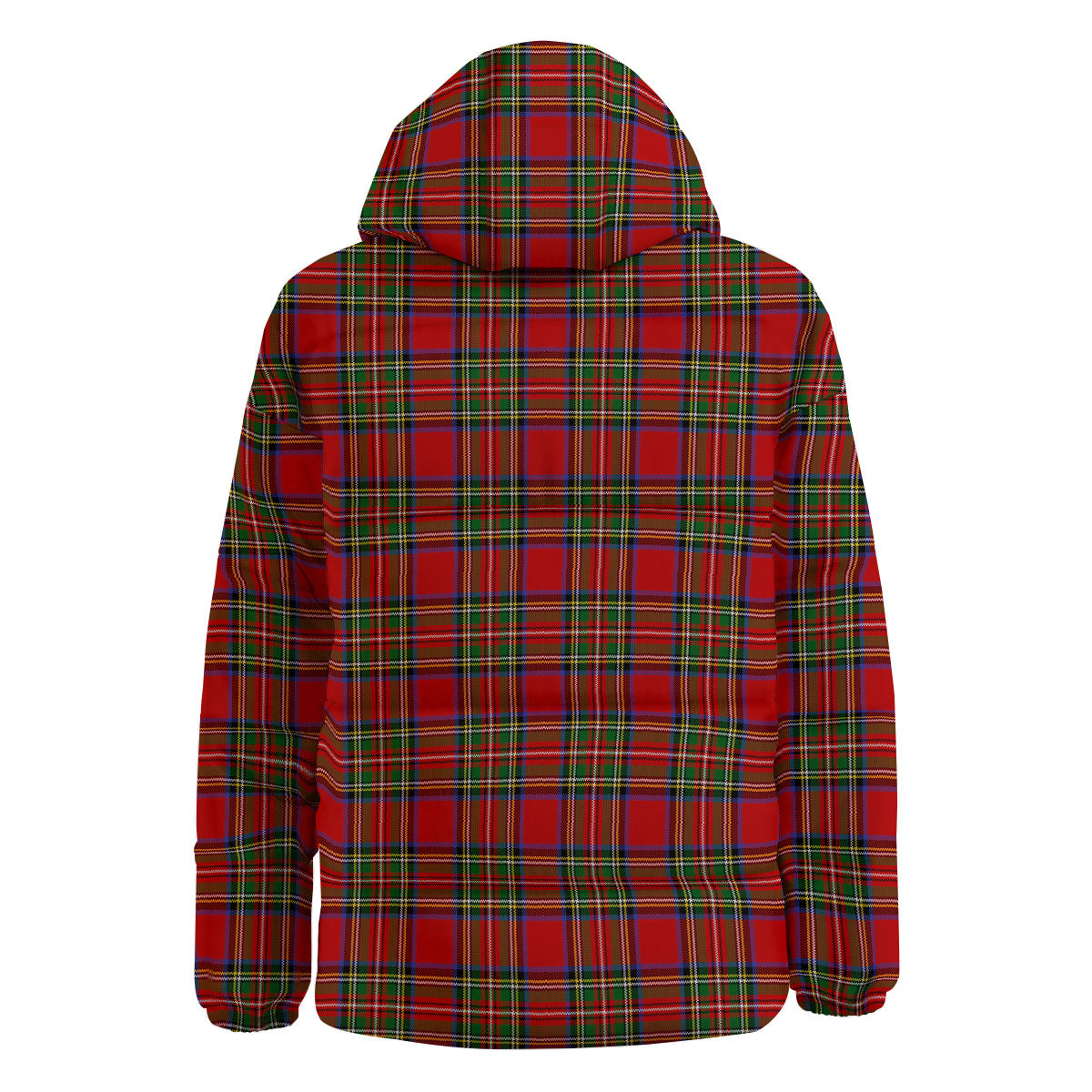 Scottish Tartan Pixel Stewart Print Pattern Down Jacket-grizzshop