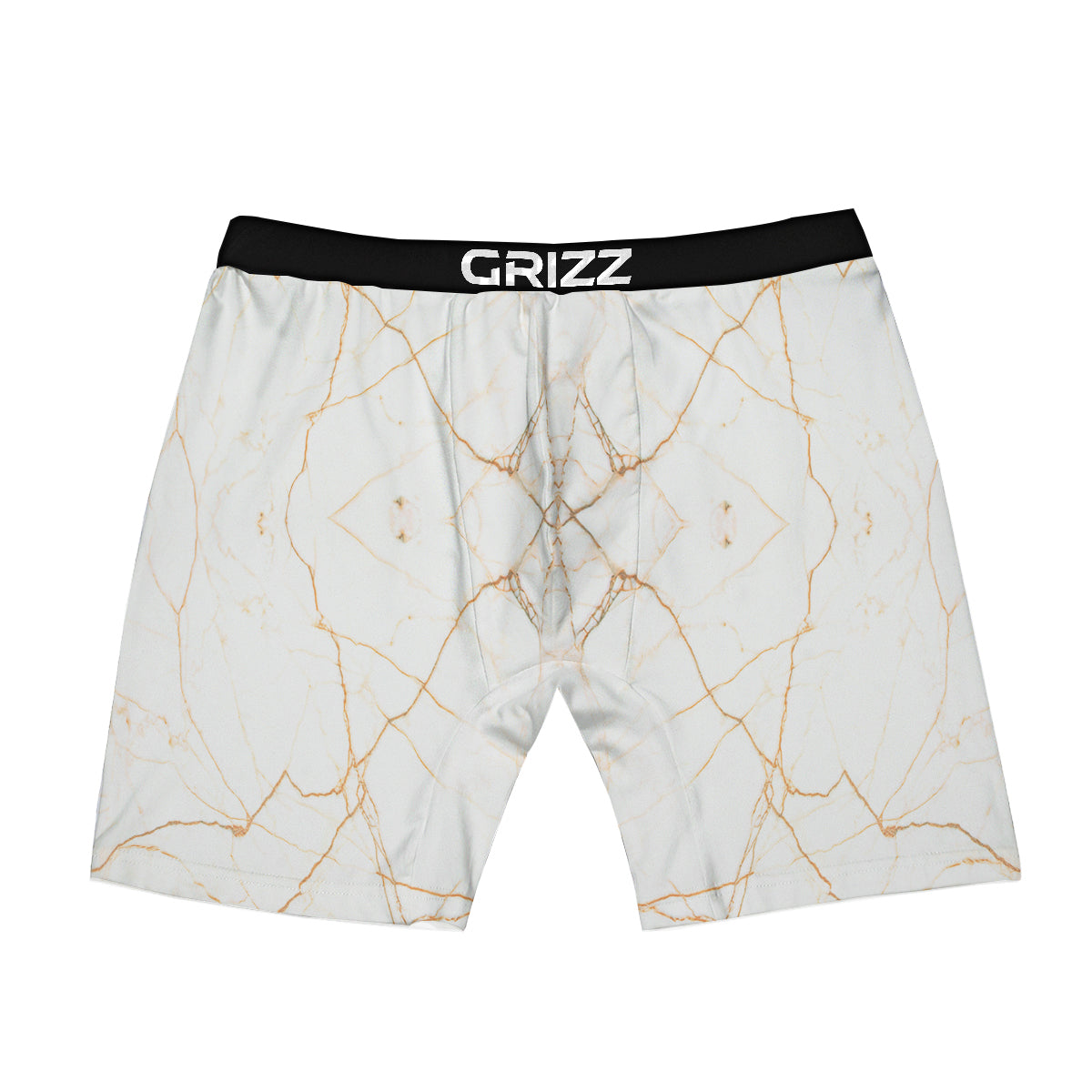 Scratch Marble White Gold Print Pattern Boxer Briefs-grizzshop