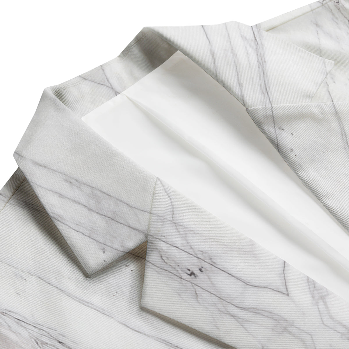 Scratch Marble White Gray Print Pattern Men's Blazer-grizzshop