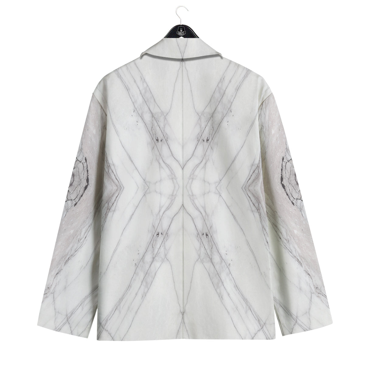 Scratch Marble White Gray Print Pattern Men's Sport Coat-grizzshop