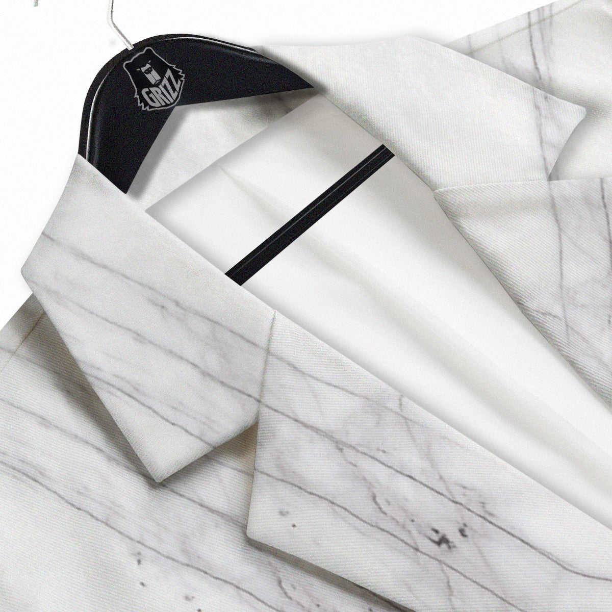 Scratch Marble White Gray Print Pattern Men's Sport Coat-grizzshop