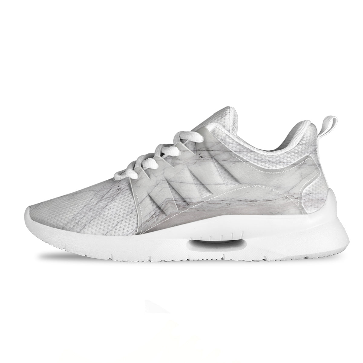 Scratch Marble White Gray Print Pattern Tennis Shoes-grizzshop