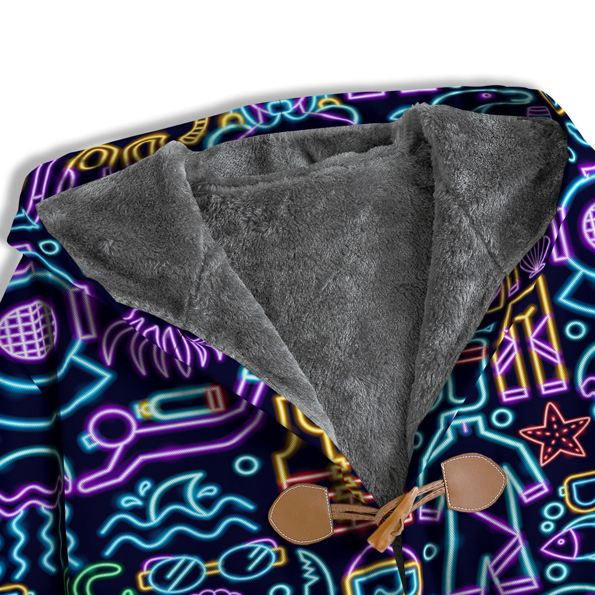 Scuba Diver Neon Print Pattern Men's Windbreaker Jacket-grizzshop
