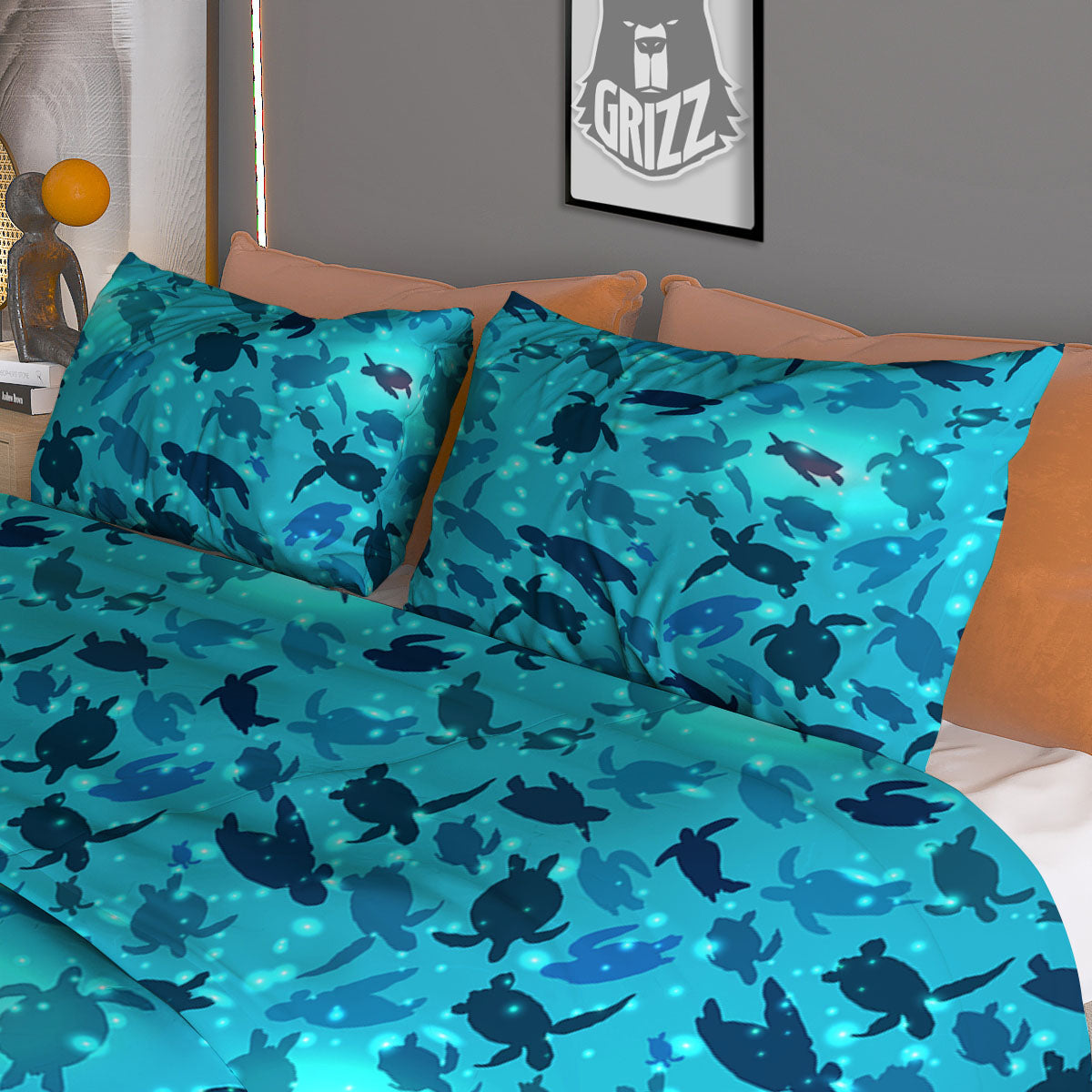 Raccoon Cute Print Pattern Duvet Cover Bedding Set