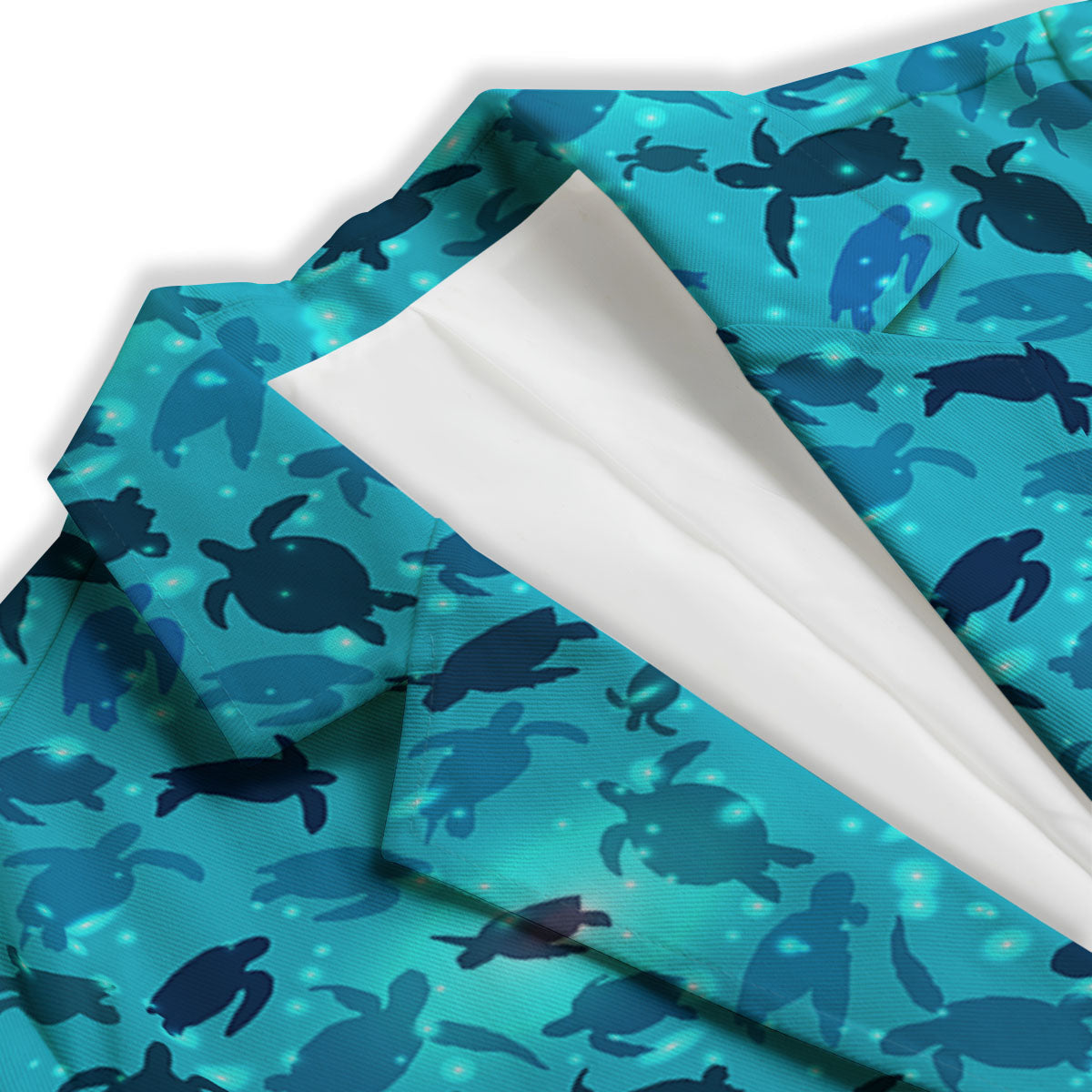 Sea Turtle Black And Blue Print Pattern Women's Blazer-grizzshop