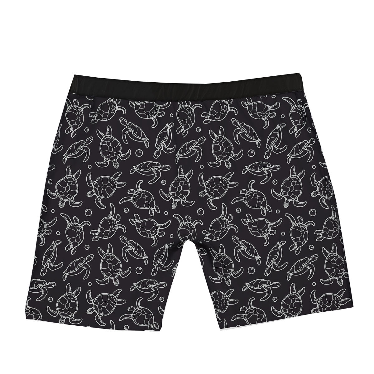 Sea Turtle Black And White Print Pattern Boxer Briefs-grizzshop