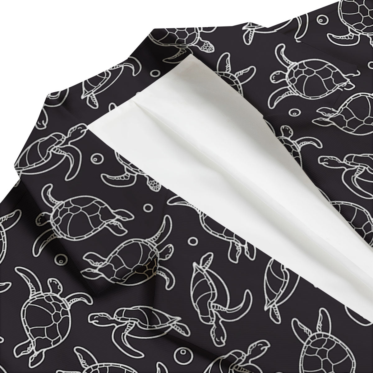 Sea Turtle Black And White Print Pattern Men's Blazer-grizzshop