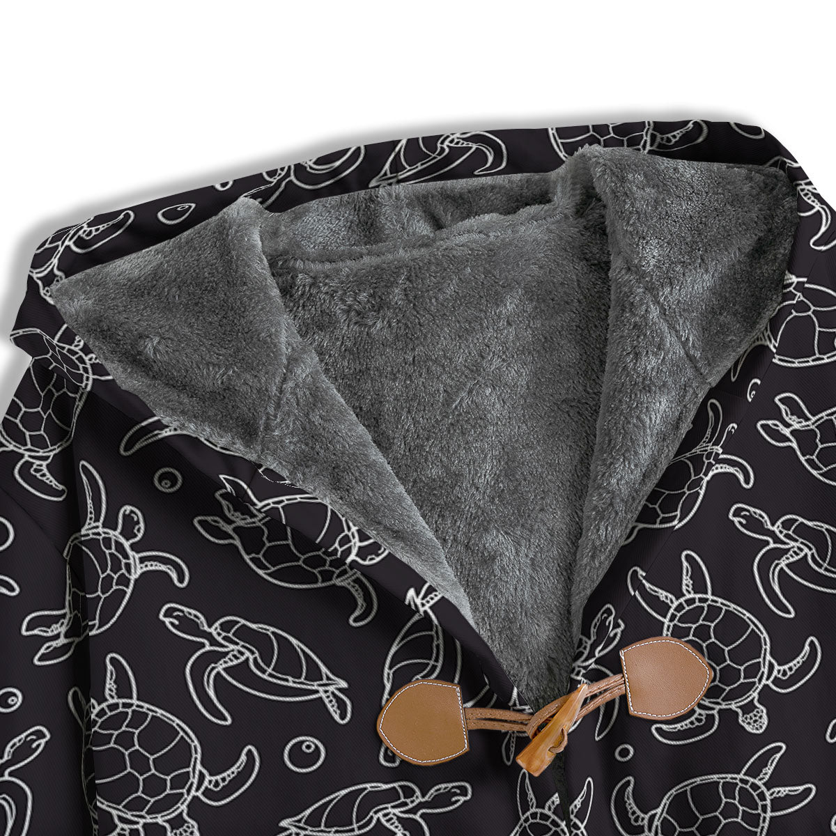 Sea Turtle Black And White Print Pattern Men's Windbreaker Jacket-grizzshop