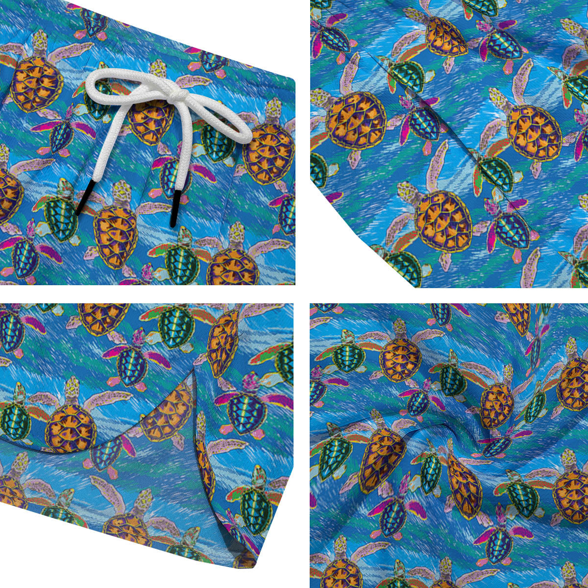 Sea Turtle Colorful Print Pattern Men's Running Shorts-grizzshop