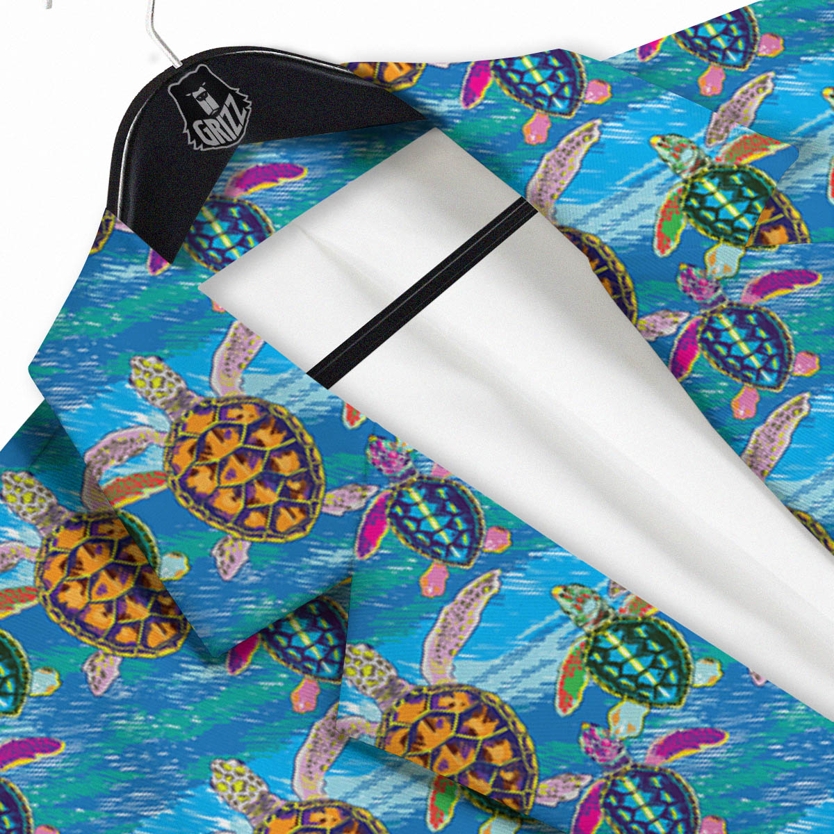 Sea Turtle Colorful Print Pattern Men's Sport Coat-grizzshop