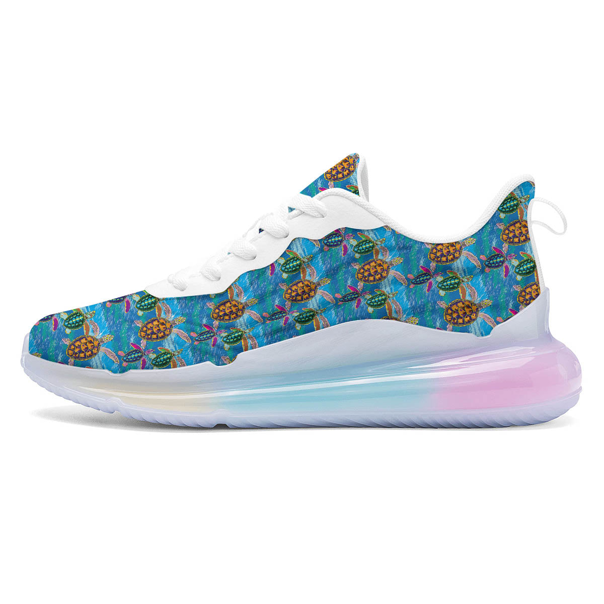 Sea Turtle Colorful Print Pattern Running Sneakers-grizzshop