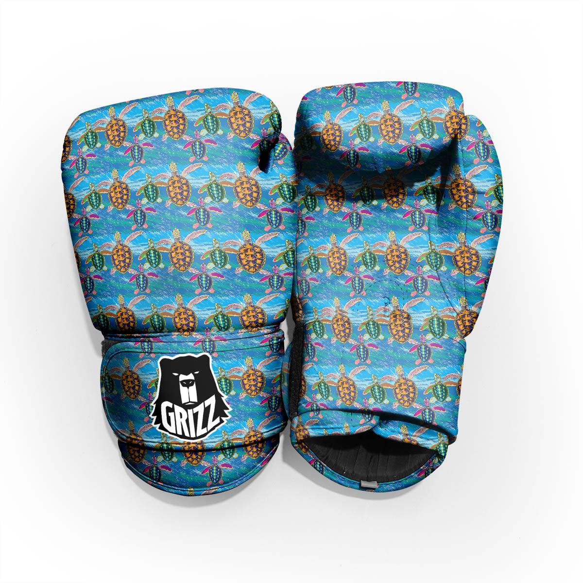 Sea Turtle Colorful Print Pattern Pro Boxing Glove