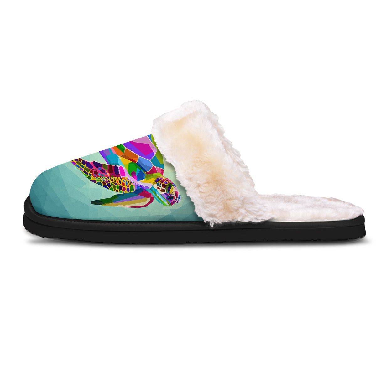 Sea Turtle Colorful Print Slippers-grizzshop