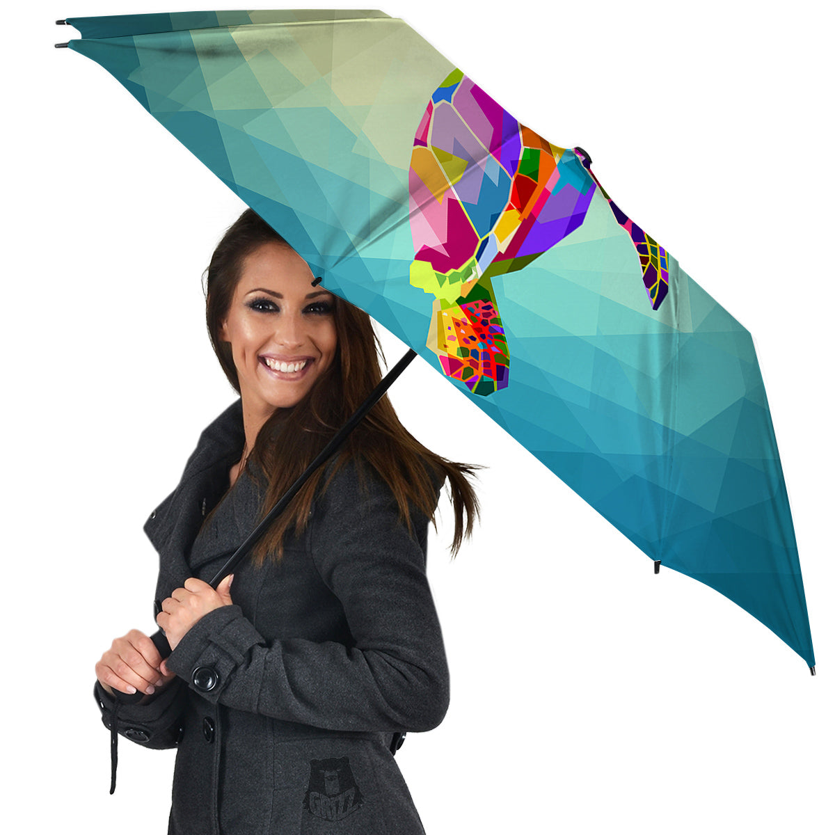 Sea Turtle Colorful Print Umbrella-grizzshop