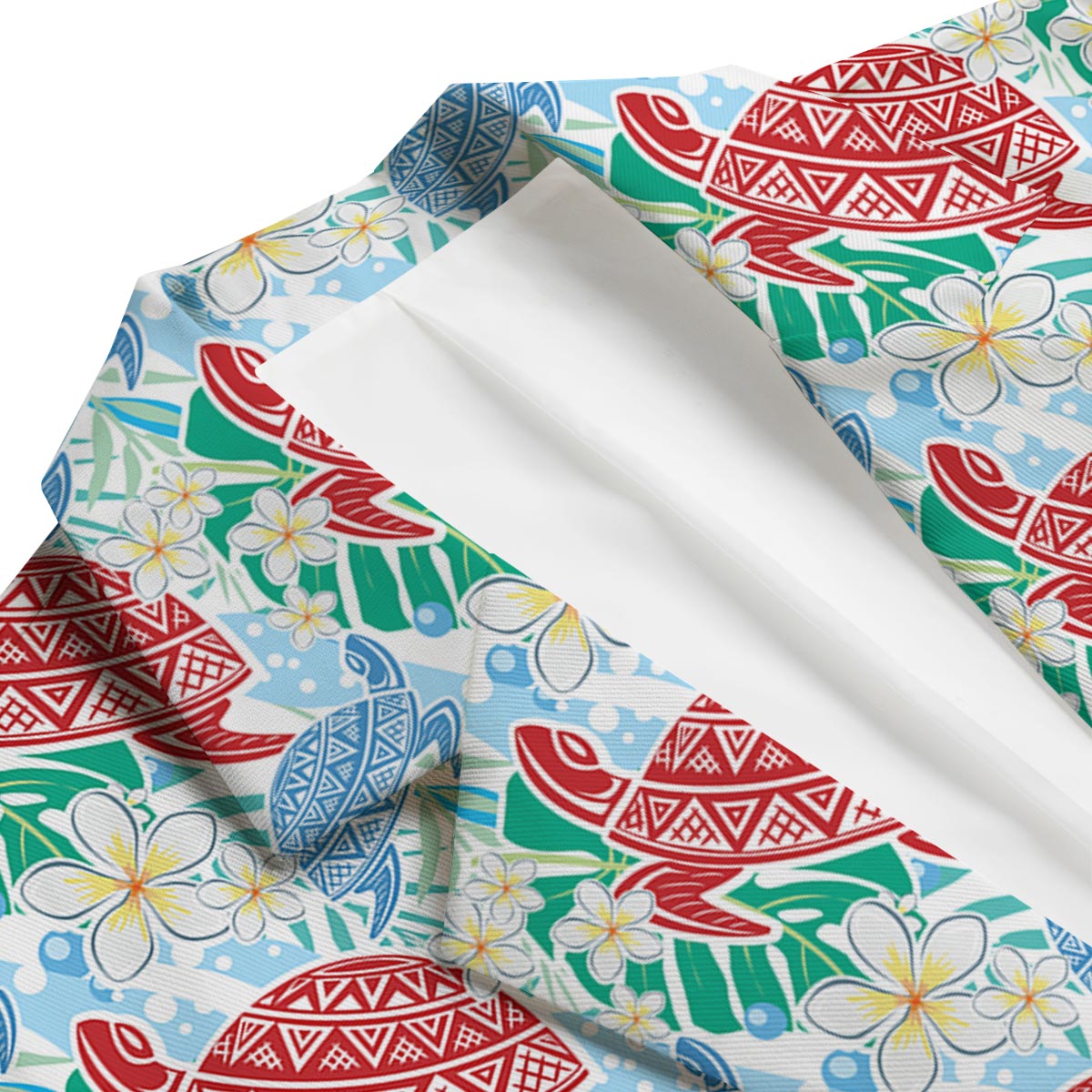 Sea Turtle Floral Hawaiian Pattern Print Men's Blazer-grizzshop