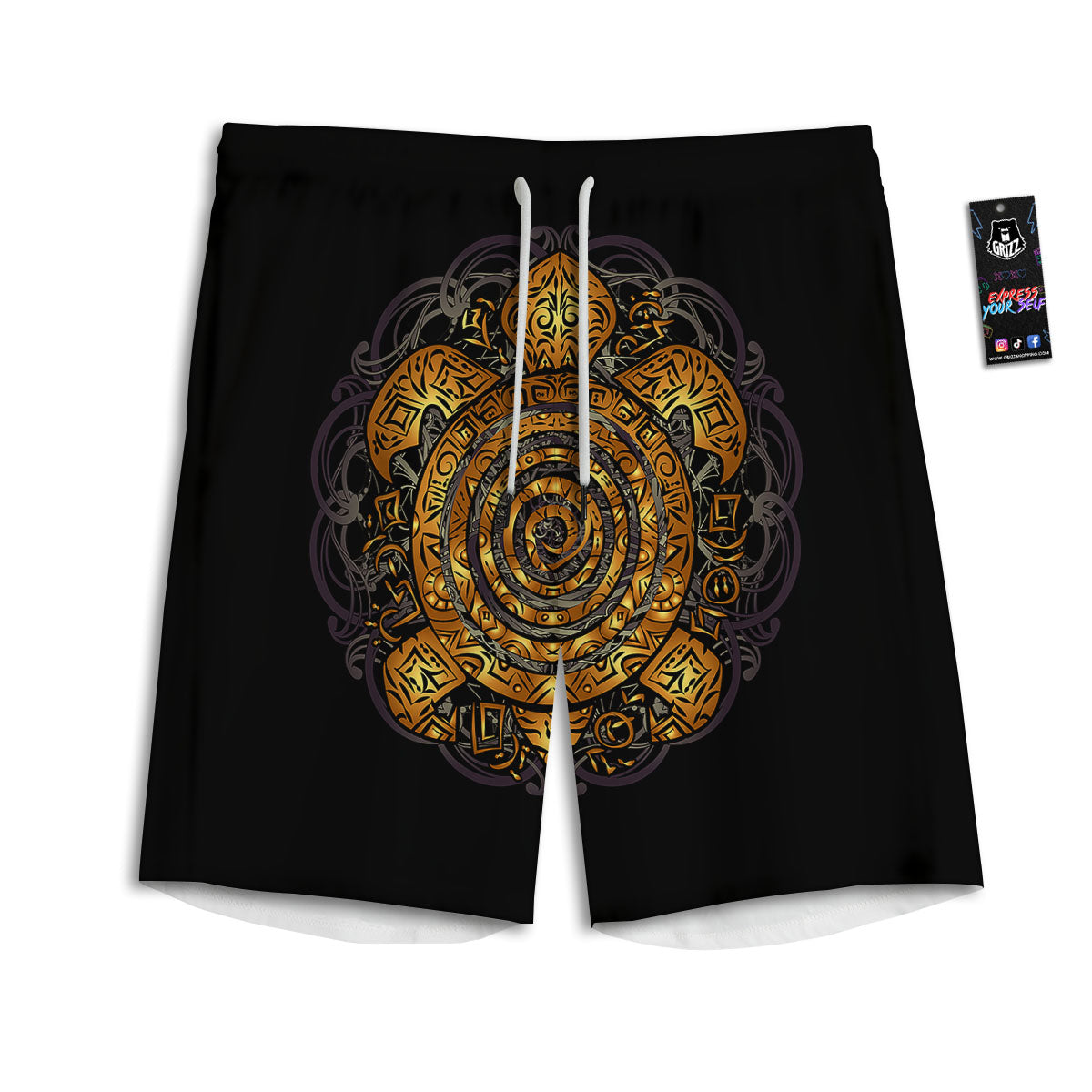 Slices Pineapple Print Pattern Men's Athletic Shorts