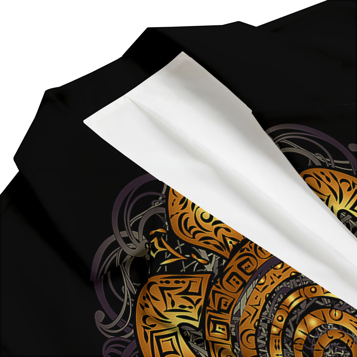 Sea Turtle Golden Tribal Print Men's Blazer-grizzshop
