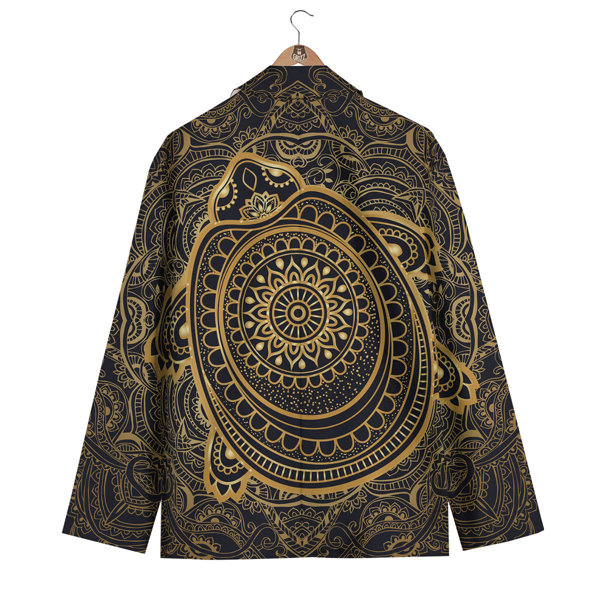 Sea Turtle Native Bohemian Print Men's Blazer-grizzshop