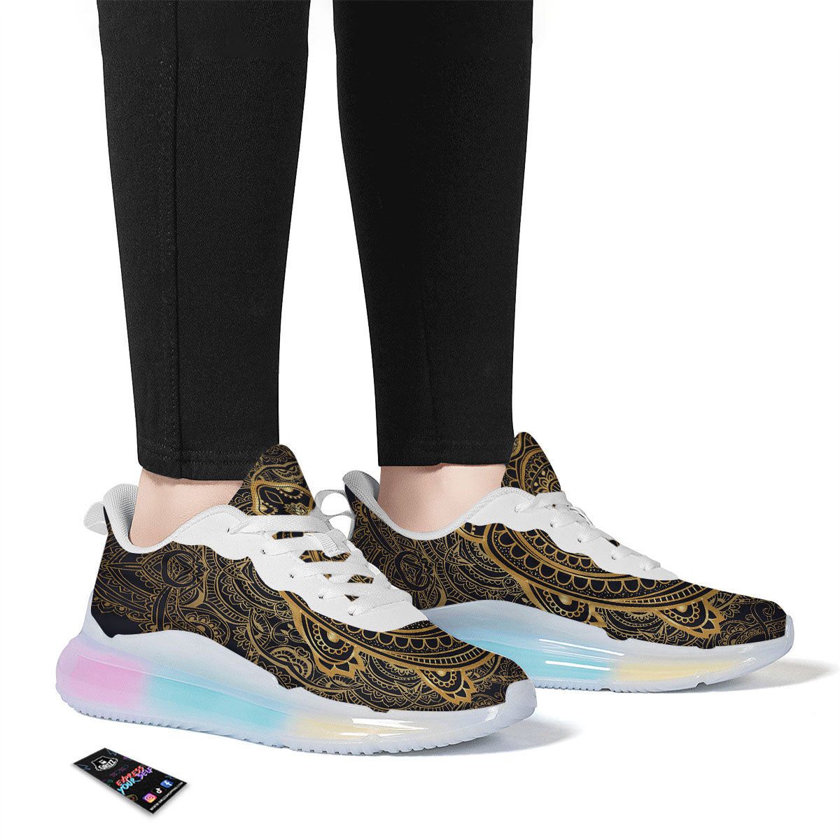 Sea Turtle Native Bohemian Print Running Sneakers-grizzshop